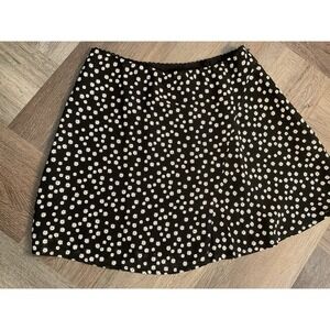 Forever 21 Daisy Chiffon Skirt Womens Small Black White‎ Boho Coquette Whimsical